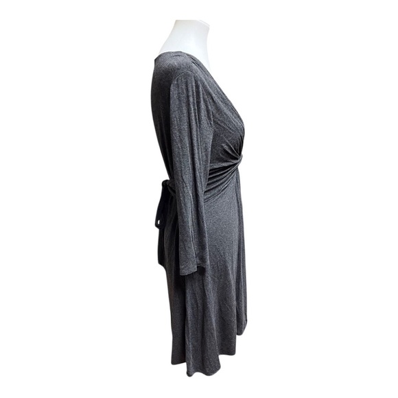 NY&C “Stretch” Elegant Gray Knot Dress - Picture 3 of 7